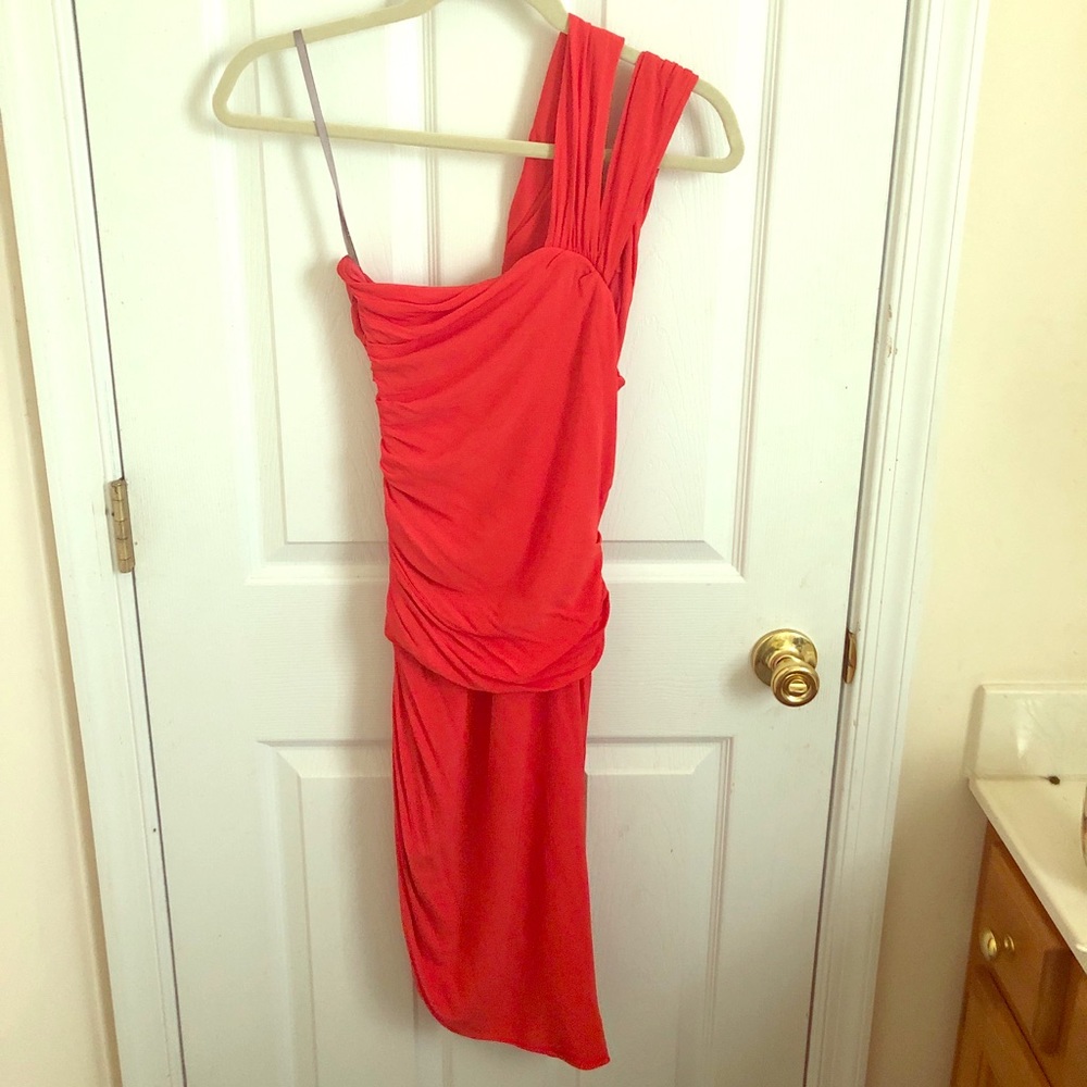 Asymmetrical Coral Dress
